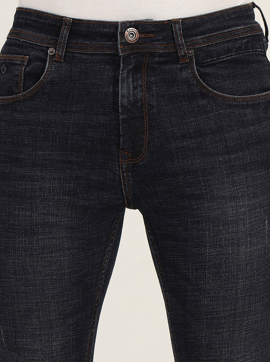 Dark Blue Washed Urban Fit Jeans | Greenfibre