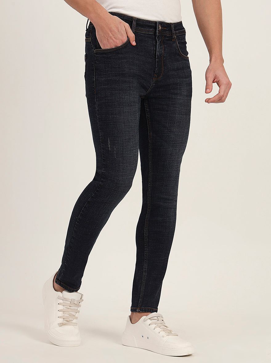 Dark Blue Washed Urban Fit Jeans | Greenfibre