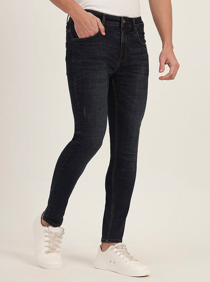 Dark Blue Washed Urban Fit Jeans | Greenfibre