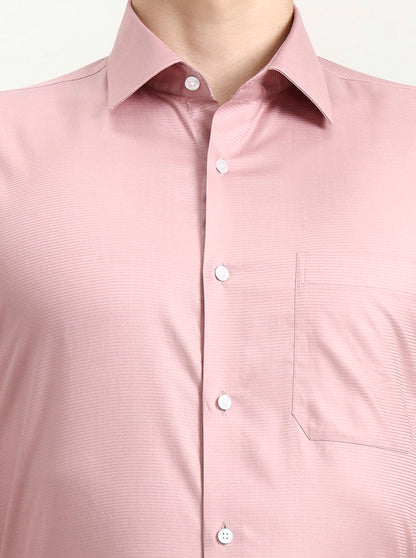 Pink Solid Slim Fit Formal Shirt | JadeBlue Youth