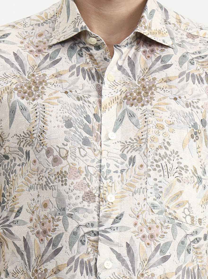 MultiColor Printed Slim Fit Formal Shirt | JadeBlue Super Luxe