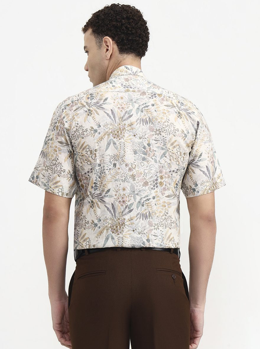 MultiColor Printed Slim Fit Formal Shirt | JadeBlue Super Luxe