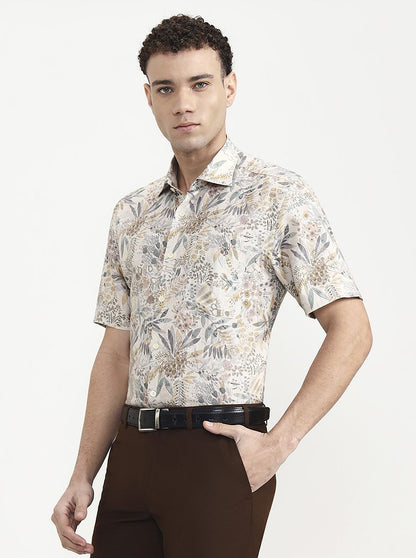 MultiColor Printed Slim Fit Formal Shirt | JadeBlue Super Luxe