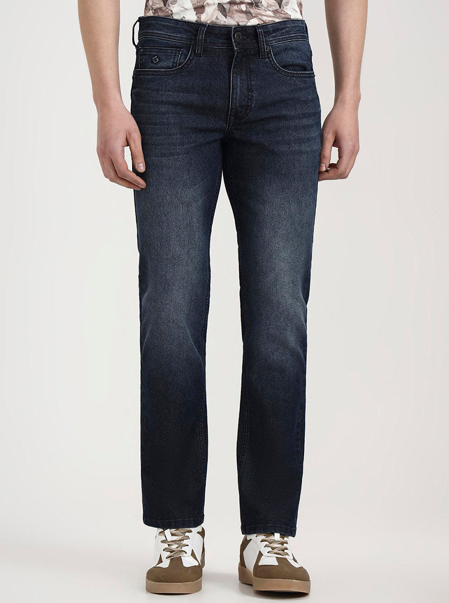 Deep Indingo Solid Straight Fit Jeans | Greenfibre