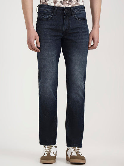 Deep Indingo Solid Straight Fit Jeans | Greenfibre