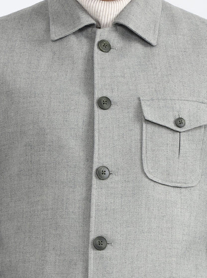 Olive Grey Solid Regular Fit Blazer | JB X JB