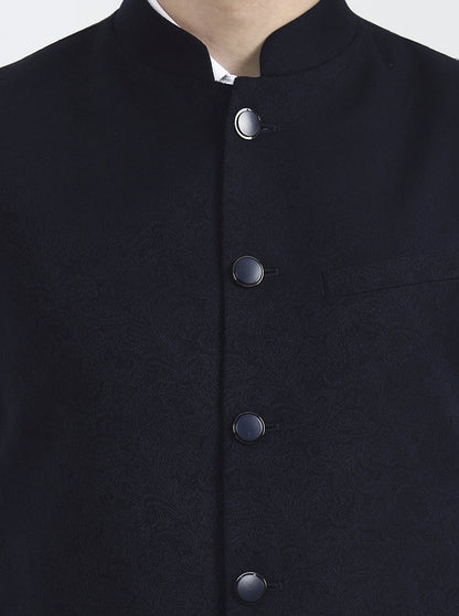 Blue Solid Regular Fit Waistcoat | Wyre