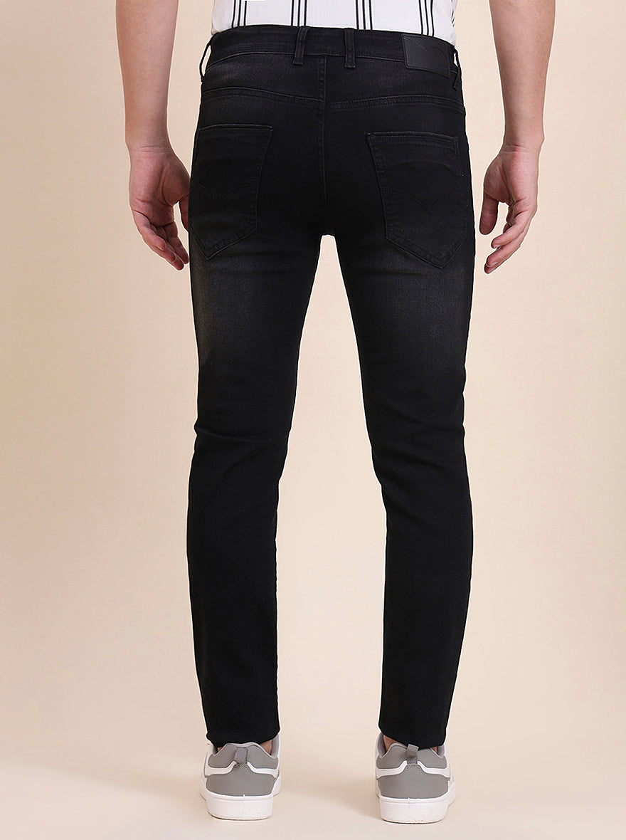 Charcoal Grey Washed Slim Fit Jeans | JadeBlue