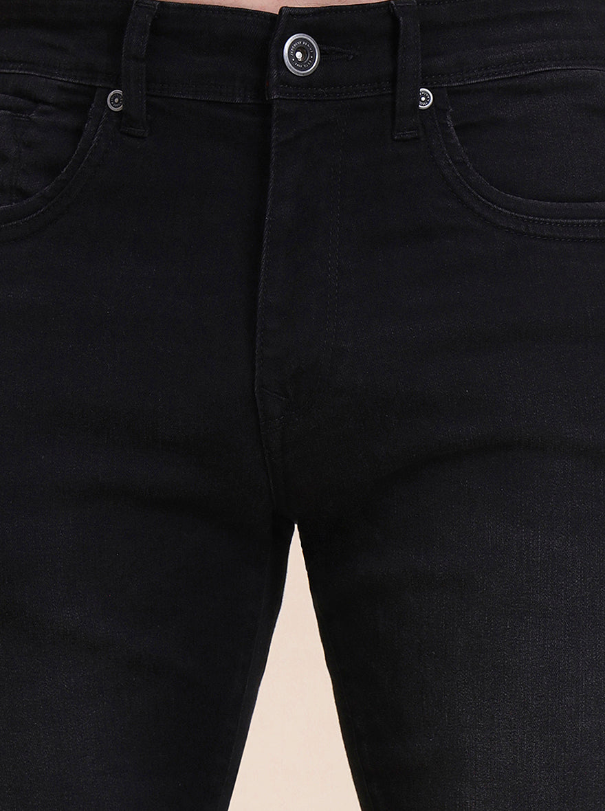 Charcoal Grey Washed Slim Fit Jeans | JadeBlue