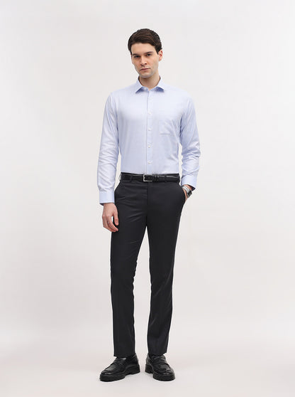 Dark Grey Solid Slim Fit Formal Trouser | JadeBlue Super Luxe