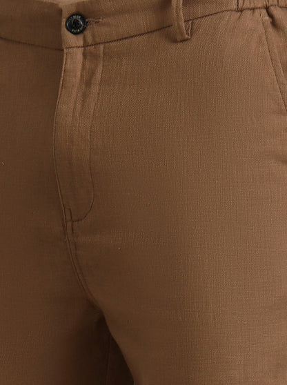 Brown Solid Regular Fit Track Pant | JadeBlue