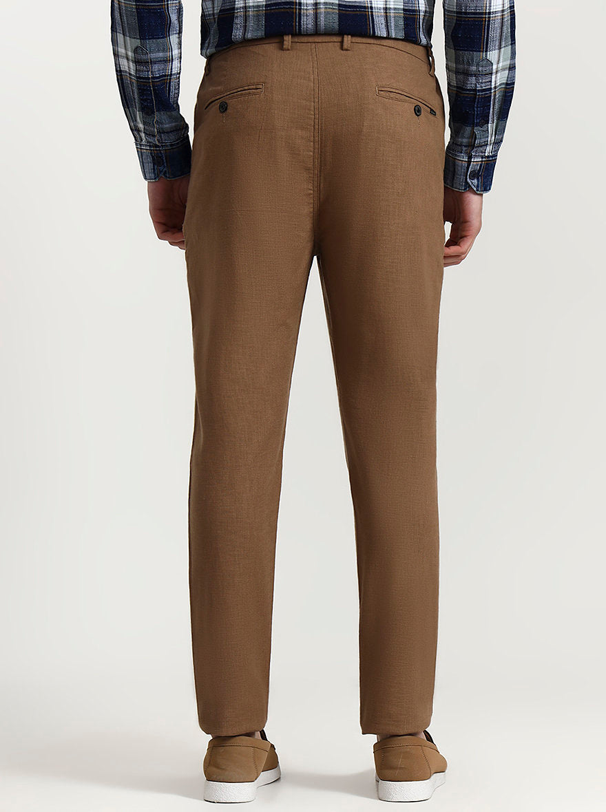 Brown Solid Regular Fit Track Pant | JadeBlue