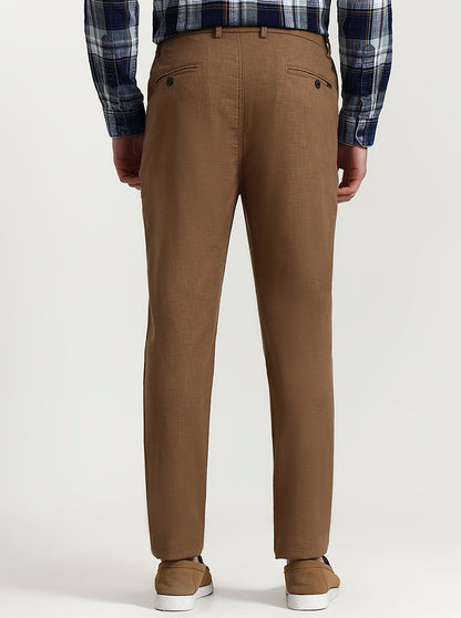 Brown Solid Regular Fit Track Pant | JadeBlue