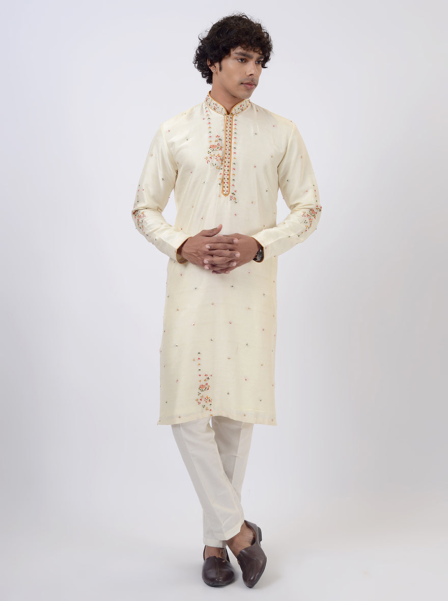 Cream Kurta Pajama | TULA