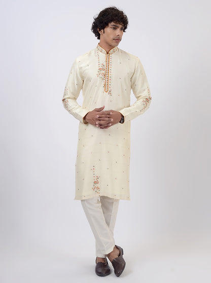 Cream Kurta Pajama | TULA