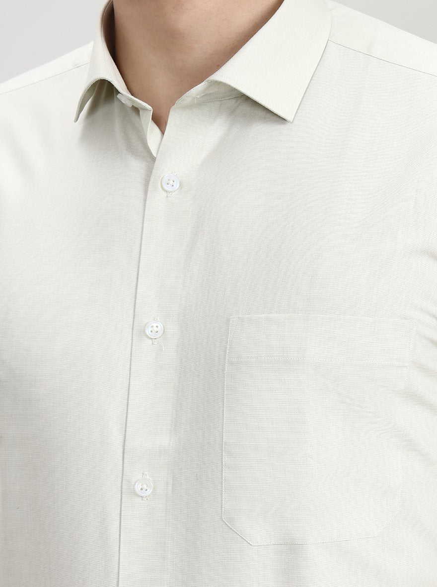 Pista Solid Regular Fit Formal Shirt | Greenfibre