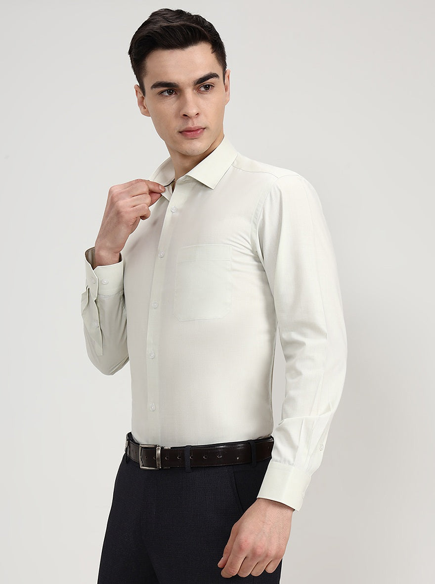 Pista Solid Regular Fit Formal Shirt | Greenfibre