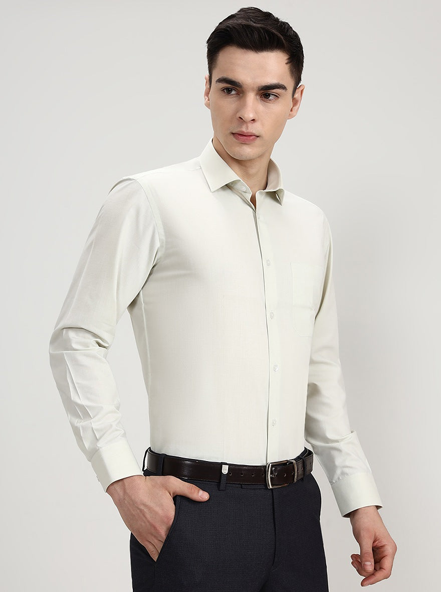 Pista Solid Regular Fit Formal Shirt | Greenfibre