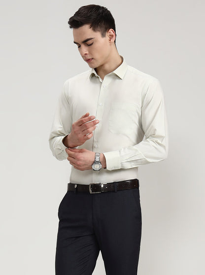 Pista Solid Regular Fit Formal Shirt | Greenfibre