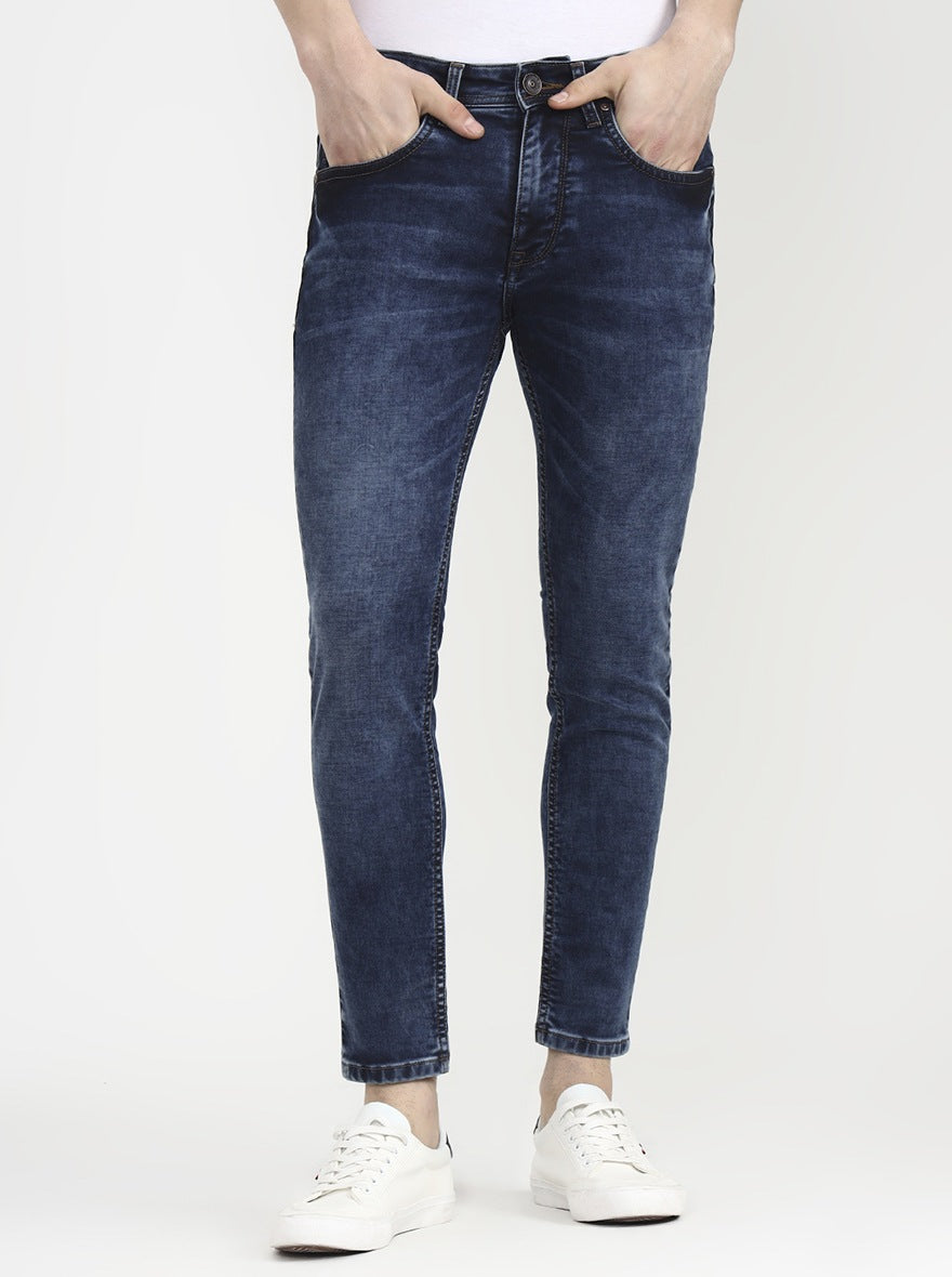 Cloud Dark Indigo Washed Rider Fit Jeans | JadeBlue