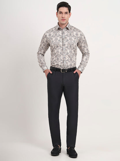 Black Solid Slim Fit Club Wear Trouser | JB Studio