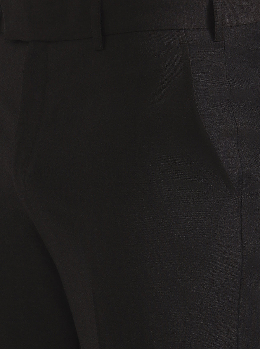 Brown Solid Regular Fit Formal Trouser | JadeBlue