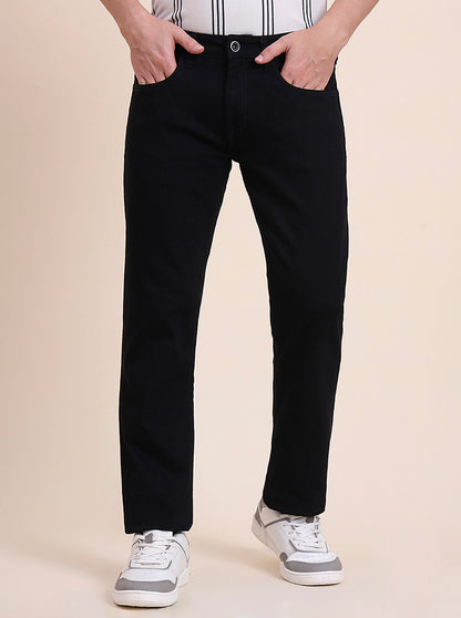 Raw Black Washed Straight Fit Jeans | JadeBlue