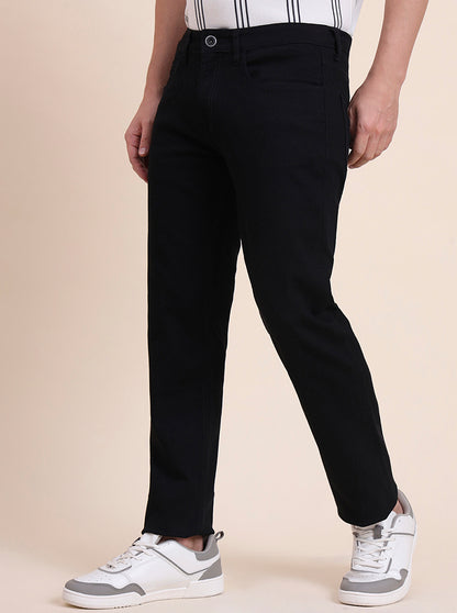 Raw Black Washed Straight Fit Jeans | JadeBlue