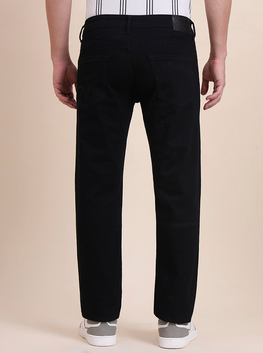 Raw Black Washed Straight Fit Jeans | JadeBlue