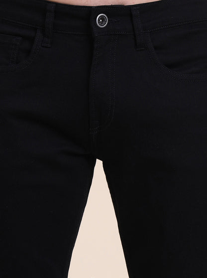 Raw Black Washed Straight Fit Jeans | JadeBlue