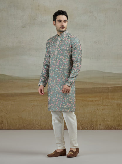 Green Printed Kurta Pajama | TULA