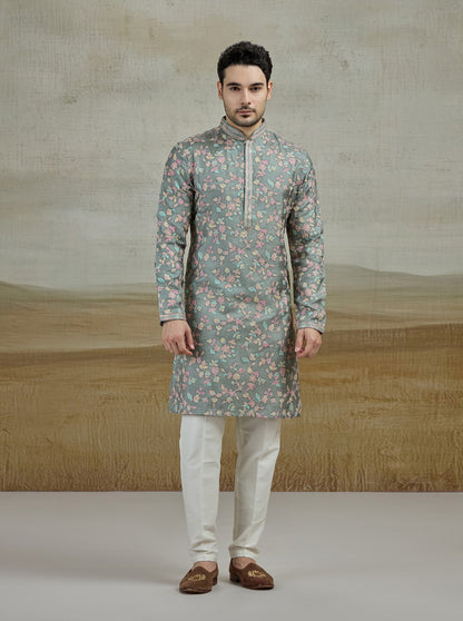 Green Printed Kurta Pajama | TULA