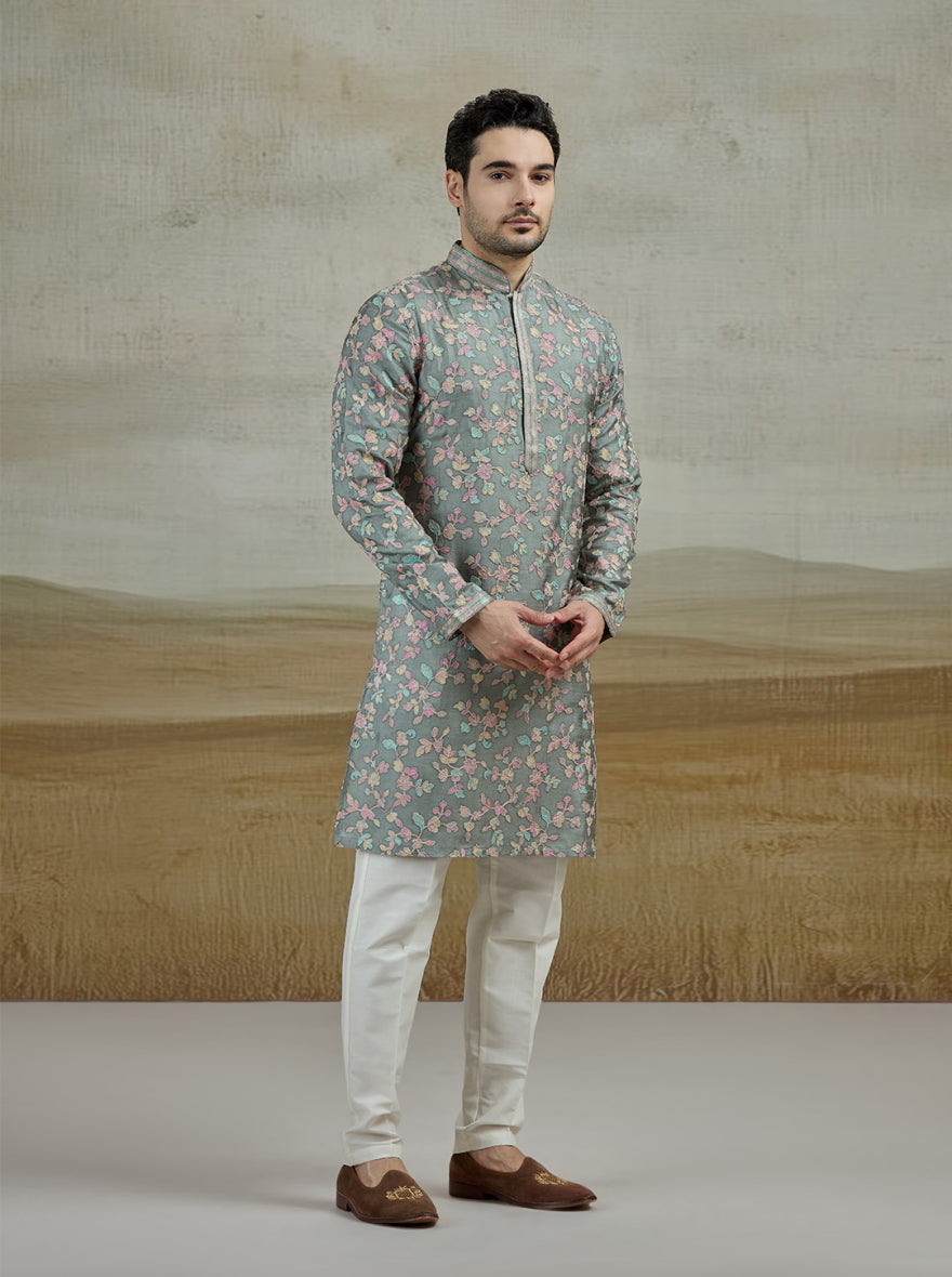 Green Printed Kurta Pajama | TULA