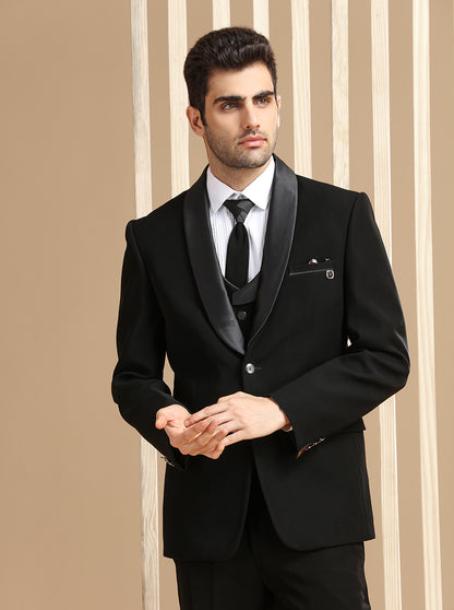 Black Solid Suit | JadeBlue