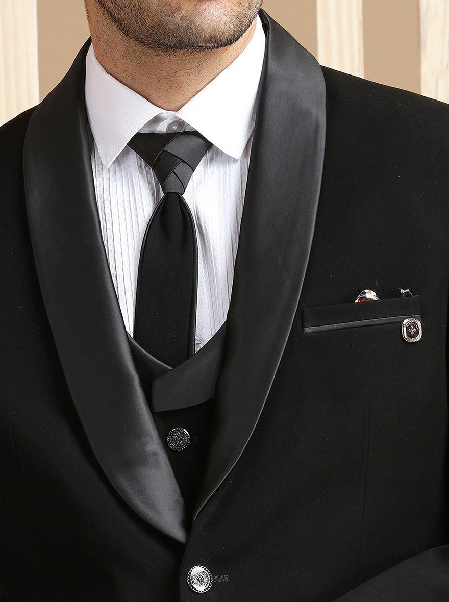 Black Solid Suit | JadeBlue