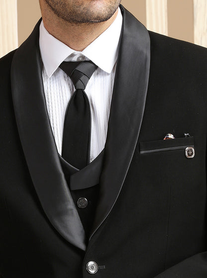 Black Solid Suit | JadeBlue