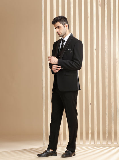 Black Solid Suit | JadeBlue