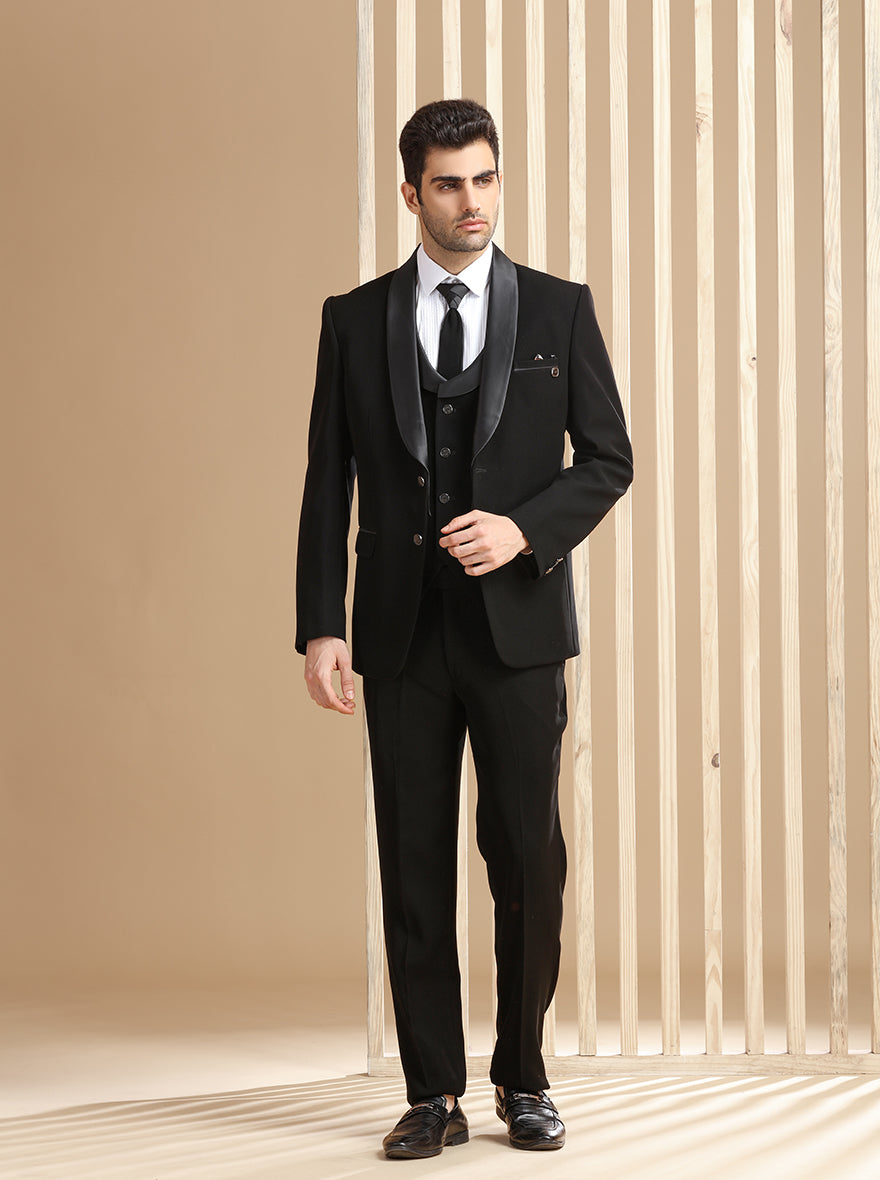 Black Solid Suit | JadeBlue