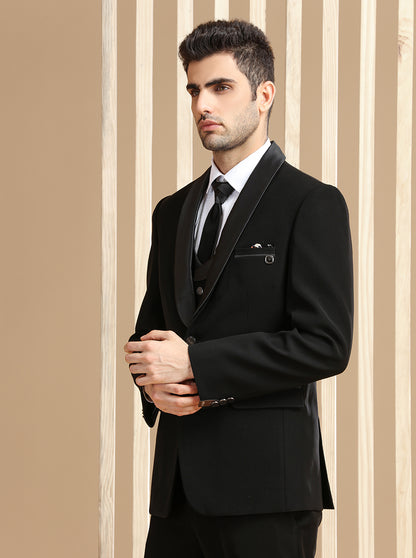 Black Solid Suit | JadeBlue