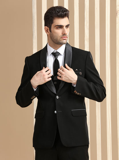Black Solid Suit | JadeBlue