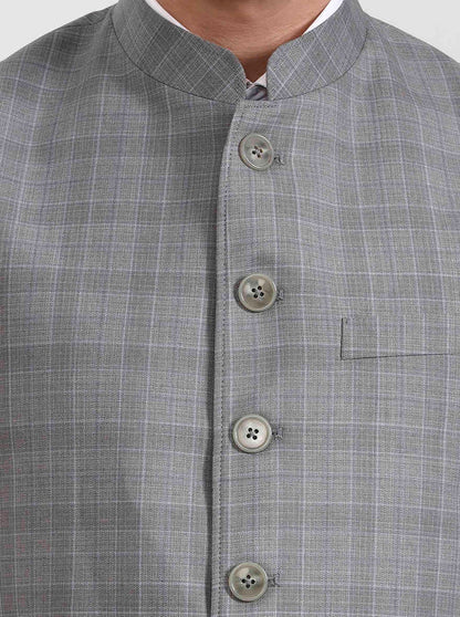Grey Checked Modi Jacket | JadeBlue