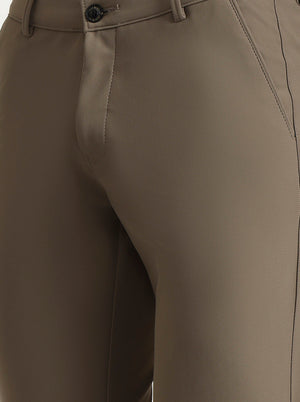 Fawn Solid Slim Fit Club Wear Trouser | Wyre