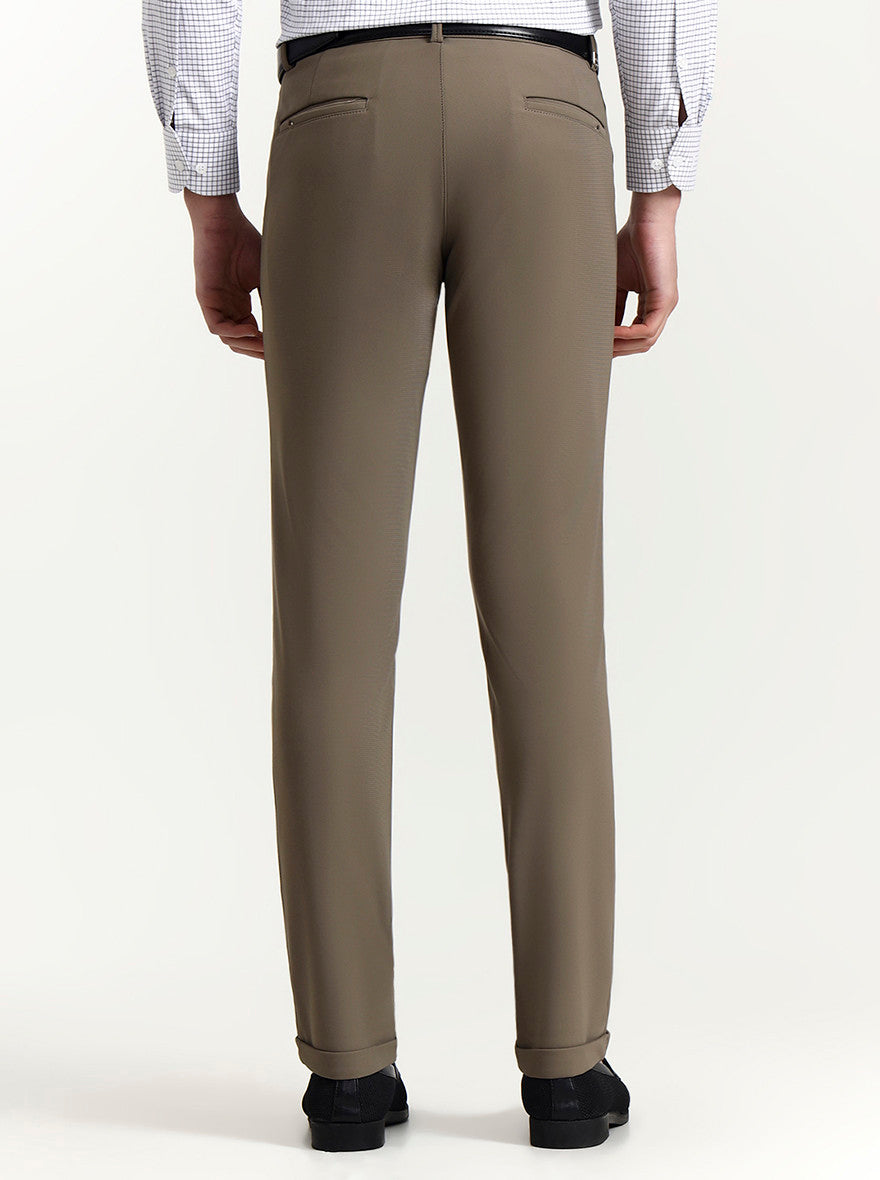 Fawn Solid Slim Fit Club Wear Trouser | Wyre