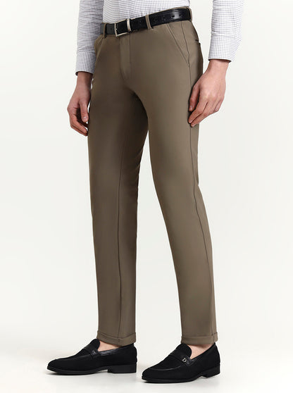 Fawn Solid Slim Fit Club Wear Trouser | Wyre