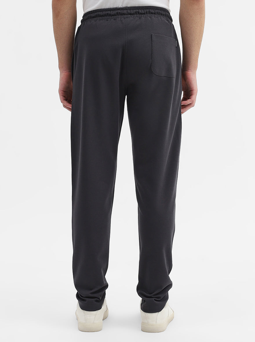 Grey Solid Slim Fit Track Pant | Greenfibre