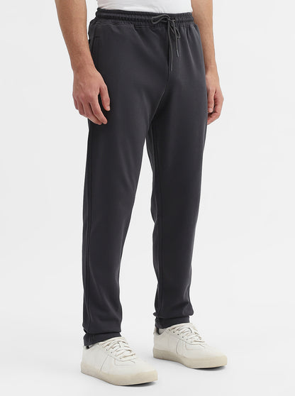 Grey Solid Slim Fit Track Pant | Greenfibre
