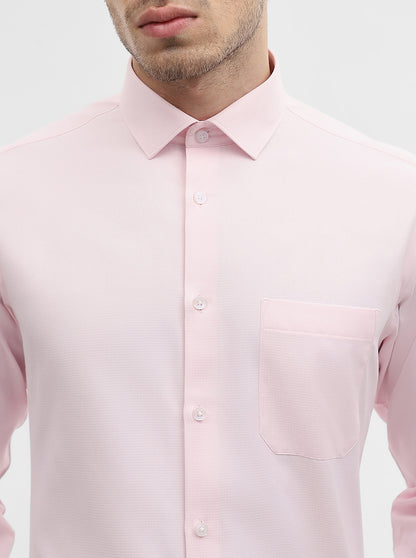 Pink Solid Slim Fit Formal Shirt | Greenfibre