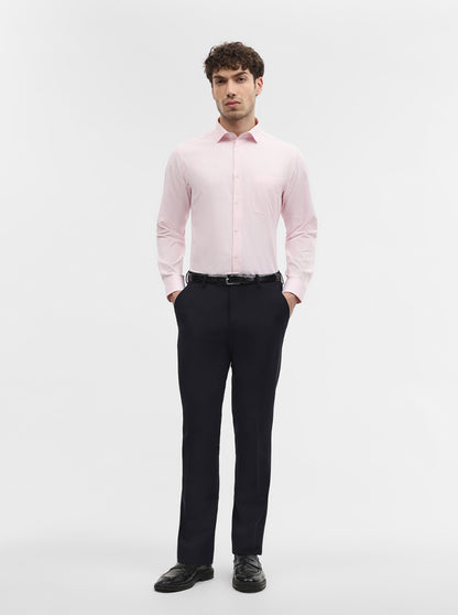 Pink Solid Slim Fit Formal Shirt | Greenfibre