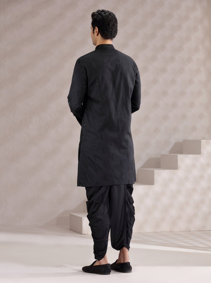 Black Embroidered Kurta Pajama | TULA