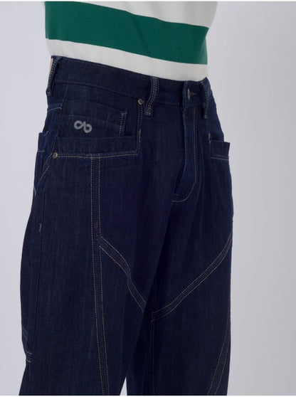 Raw Blue Washed Relax Fit Baggy Denim | JadeBlue